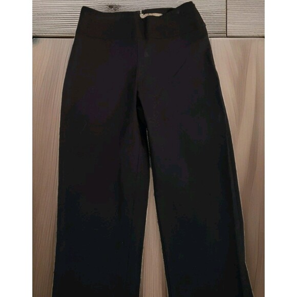 Vintage Bebe Black Pants Size 2 Side Zip Slit Back Legs Back Belt Design High... - Picture 3 of 10